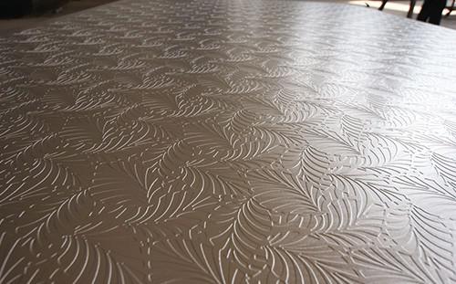 Leaf design chrome plate for floor